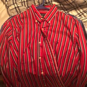 Ralph Lauren Red/ Navy button down